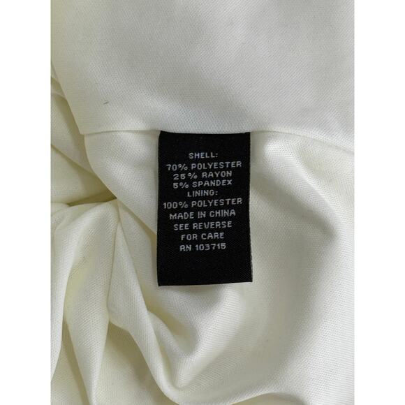 Sharagano Ivory Textured Sleeveless Stretchy Sheath Casual Mini Dress Size 4 - Picture 8 of 9